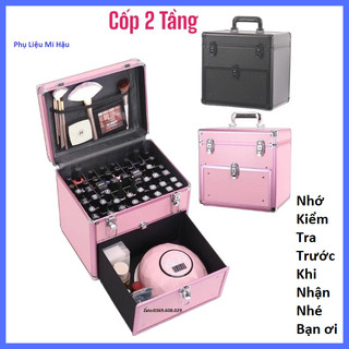 Cốp Đựng Đồ Nail_Cốp Phun Xăm_Tủ Nối Mi_Trang Điểm 2 Tầng_Hộp Cốp Vali Đựng Mỹ Phẩm Cao Cấp_Cốp Nhôm 2-3Tầng_Túi Nail
