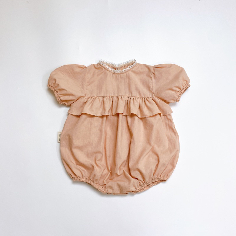 (R63) Bodysuit cổ ren bèo ngực cộc tay MIEN cho bé gái