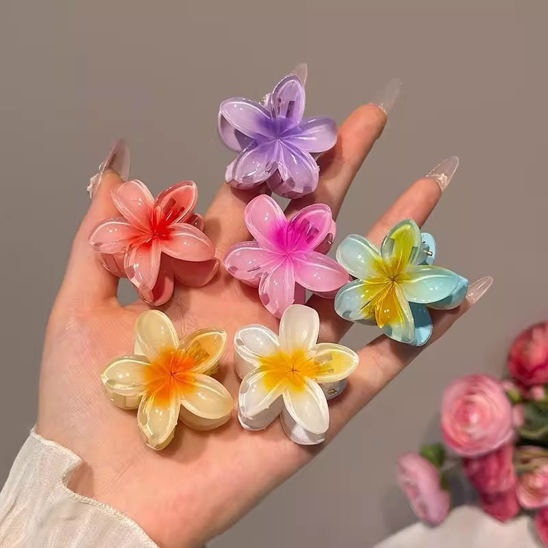 Kẹp Tóc, Gấp Tóc Hoa Sứ Hàn Quốc Hot Trend 4cm