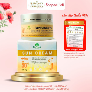 Kem chống nắng vật lý dưỡng trắng da mặt và body Mộc Lành nâng tone an toàn cho mẹ bầu sau sinh da dầu mụn nhạy cảm 35g