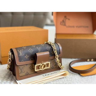 Túi LV Dauphine East super size 21x12x5cm da thật fullbox nam châm 2 lớp