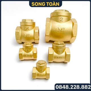 Van một chiều lá, van 1 chiều lá lật đồng thau minh hòa phi 21 27 34