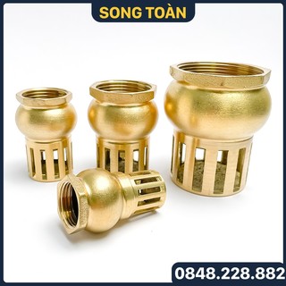 Rọ Hút Máy Bơm, Luppe Bơm Nước 1 Chiều, Kết Nối Ren Dân Dụng - Bằng Đồng