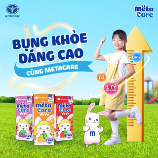 Thùng sữa chua uống Nutricare Metacare YoYo trái cây cam, dâu, nho loại 110ml x 48hộp
