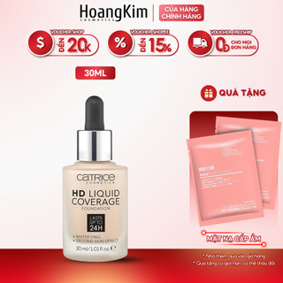 Kem nền, che khuyết điểm Catrice HD Liquid Coverage Foundation tone 30ml tone 010, 020