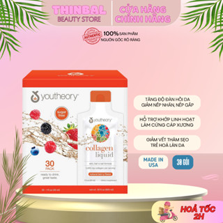 Nước Uống Collagen Vị Dâu Youtheory Collagen Liquid Berry Flavor 30 gói x 30ml 