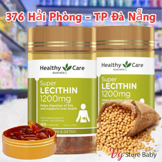 Mầm đậu nành super lecithin 1200mg healthy care, 100 viên, úc