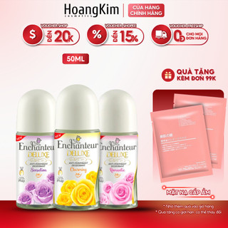 Lăn khử mùi hương nước hoa Pháp White Charming Enchanteur 50Ml + 25ml