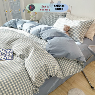Bộ chăn ga cotton Tici kẻ cao cấp phong cách Hàn Quốc đủ size đủ màu ( không kèm ruột )