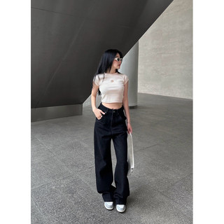 Quần RAW DENIM WIDE PANTS / BLACK