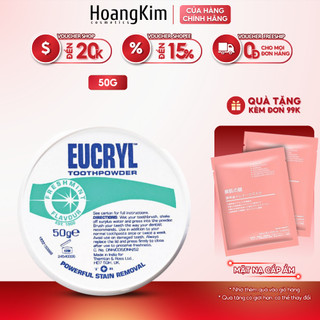 Bột Làm Trắng Răng Eucryl Tooth Powder Hương Bạc Hà 50g
