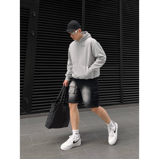 DENIM SHORT / Washed Black