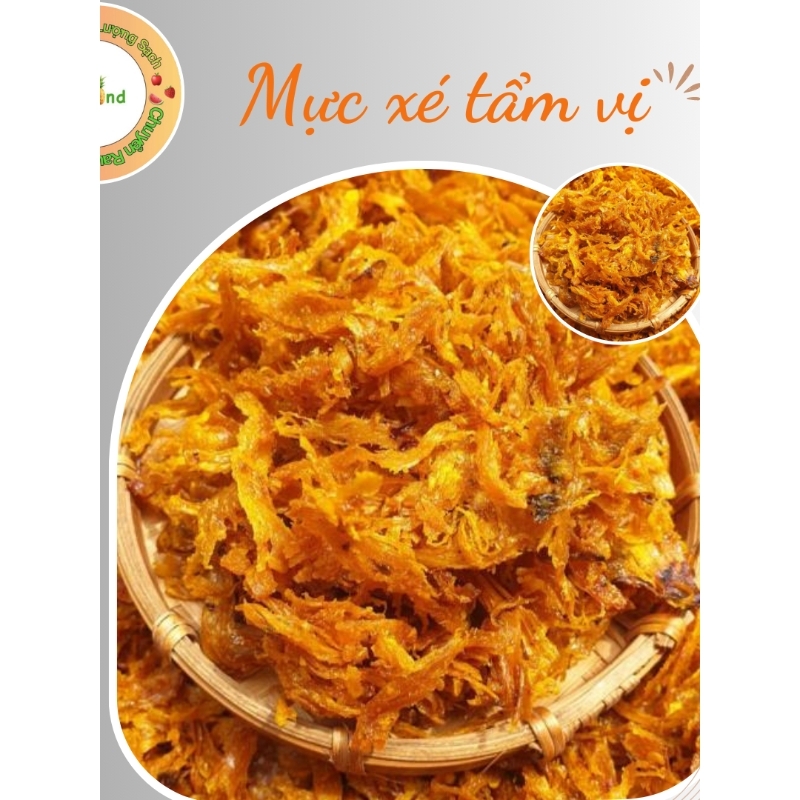 Mực xé tẩm vị 500gr (đóng hộp)