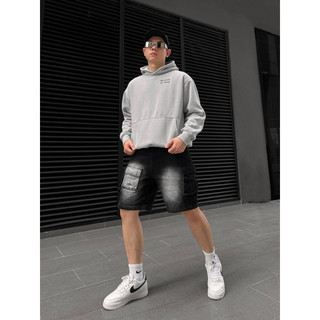 DENIM SHORT / Washed Black