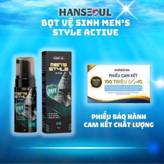 Bọt Vệ Sinh Nam Men’s Style Active Hanseoul Sạch Thơm Kháng Khuẩn Ngăn Ngừa Viêm Nhiễm 100ml