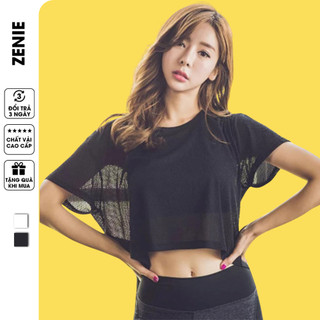 Áo Lưới Croptop Tập Gym Yoga Mặc Đi Biển Sexy và Quyến Rũ A01