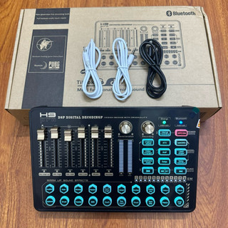 Sound Card H9 PRO Bản Mới nhất 2024 kèm dây livstream,lấy nhạc,day nguồn Thu Âm Livestream Cực Hay bh 1 năm