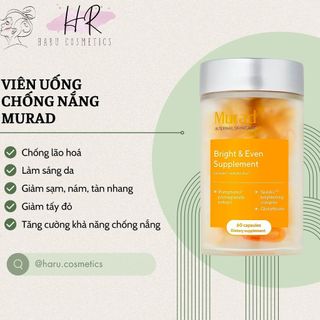 [BILL US - BẢN MỚI 2023] VIÊN UỐNG CHỐNG NẮNG NỘI SINH TỪ QUẢ LỰU MURAD BRIGHT & EVEN SUPPLEMENT 60 VIÊN