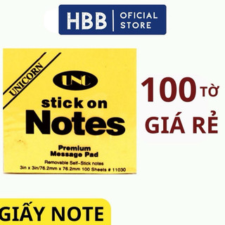 Giấy Nhớ (Ghi Chú) Màu Vàng 100 tờ