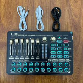 Sound Card Thu âm Livestream H9 PRO bản mới trở lại cực hay đầy đủ dây kết nối bảo hành 1 năm