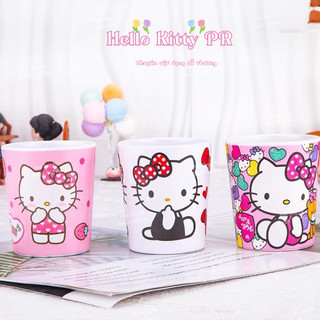 Ly cốc uống nước - ống hút tặng cọ Hello Kitty - Doremon Doraemon