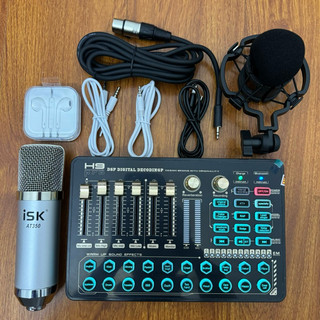Bộ Mic Hát Thu Âm Livestream isk at350 + sound card h9  và dây live + lấy nhạc đầy đủ bh 1 năm