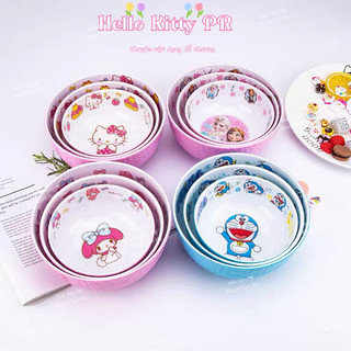 🌸𝐓𝐀̣̆𝐍𝐆 𝐐𝐔𝐀̀🌸 Tô chén bát, đũa, muỗng thìa Doremon - Hello Kitty - Doraemon - Melody - Elsa