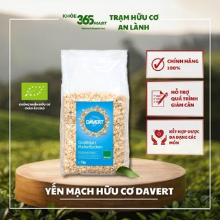 Yến mạch cán mỏng ăn kiêng hữu cơ davert 500g/1kg