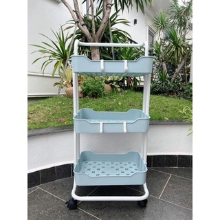 Kệ khung sắt xe đẩy spa 3 tầng có bánh xe ,kệ 3 tầng có bánh xe cao cấp đại vĩ