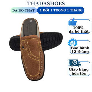 Giày sục nam da bò trung niên giày sapo được bảo hành Giày sục nam