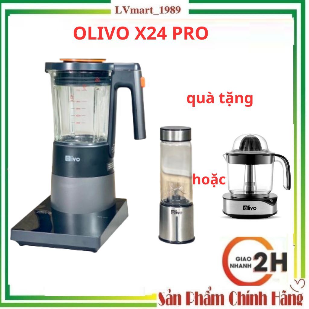 Máy Làm Sữa Hạt OLIVO X24 PRO Xay Nấu Đa Năng Nâng Cấp Chống Trào Tuyệt Đối, Vệ Sinh Khử Khuẩn, Mâm Nhiệt Gốm Chống Dính