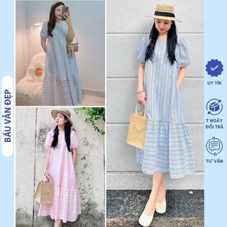 Đầm váy bầu công sở dáng suông đuôi cá dài chất mềm đẹp v777 - váy bầu công sở xinh phong cách hàn quốc freesize