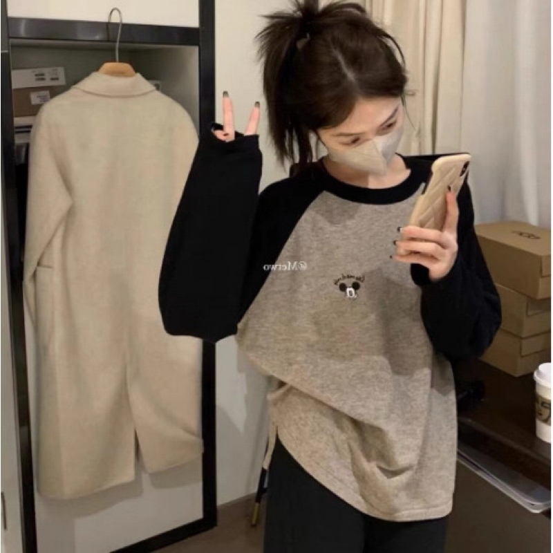 Bộ ngủ mặc nhà mickey tay ráp
