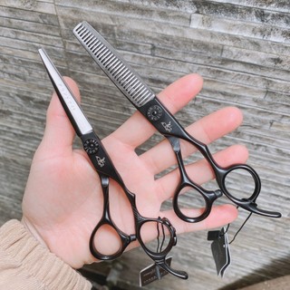 Cặp Kéo cắt tóc chiến binh chính hãng size 6.0 màu đen - TDk991