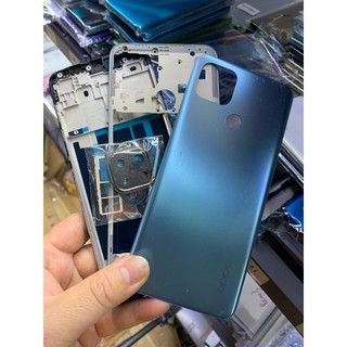 Full bộ vỏ zin oppo a15 - 2020 / a15s - gồm lưng, sườn, phím, kính camera, khay sim