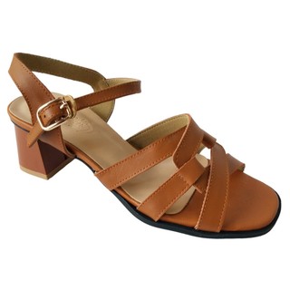 Giày sandal cao gót nữ bigben da bò thật cao 5 phân gcg141