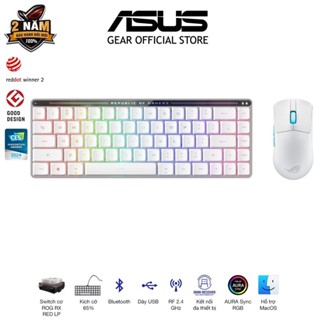 Combo Bàn Phím Cơ Gaming ASUS ROG FALCHION RX LOW PROFILE và Chuột game FPS không dây ASUS ROG Harpe Ace Aim Lab Edition