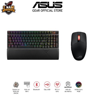  Combo Bàn phím cơ FPS không dây ASUS ROG Strix Scope II 96 NX SNOW và Chuột Game không dây Asus Rog Strix Impact III WL 