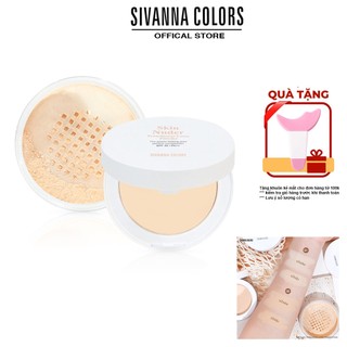 Phấn phủ Sivanna Colors Skin Nuder Translucents Loose Powder SPF 30/PA++ kiềm dầu 2 trong 1  (6g+7g) HF1008
