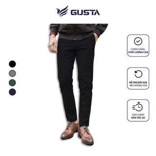 Quần nam kaki GUSTA quần kaki cao cấp dáng slimfit phong cách trẻ trung lịch lãm-KA02