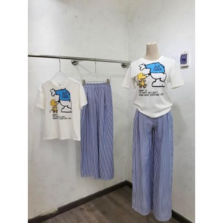 Bộ snoopy mix quần kẻ xanh -c380