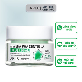 Kem Dưỡng Ẩm Giảm Mụn Dịu Da APLB AHA BHA PHA Centella Facial Cream 55ml