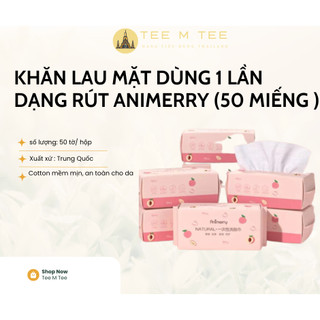 Khăn khô Animerry dạng rút, gói 50 tờ tiện dụng xinh xắn TeeMTee