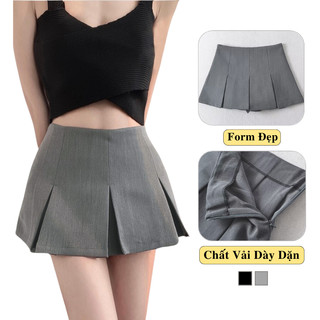 Chân váy xếp ly chữ a ngắn xoè công sở madela, váy chữ a ngắn tennis cạp cao xếp ly bản to ôm eo tôn dáng