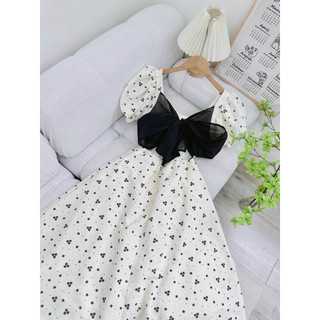 ĐẦM MIDI HOA CỔ U NƠ LƯNG
