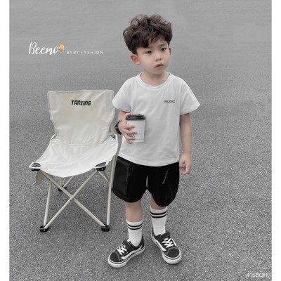 Quần short Beemo vải linne bé trai phối túi hộp mặc mùa hè đi học, đi chơi, đi biển cho bé từ 9-25kg 4155QHB