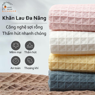 Khăn lau bếp combo 3 chiếc đa năng 2 mặt siêu thấm, khăn lau tay, lau kính, lau bát đĩa, cốc chén