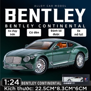 Mô hình xe Bentley Continental 2 cửa đánh lái được tỉ lệ 1:24 Chezhi OT413