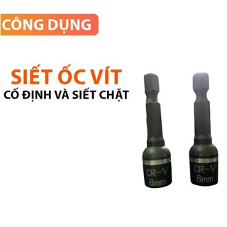 Đầu bắn tole 8mm siêu hít, đầu bắn bulong, đầu bắt vít có nam châm bắn tôn siết ốc vít, Đầu bắn tôn, Đầu chụp bắn tôn