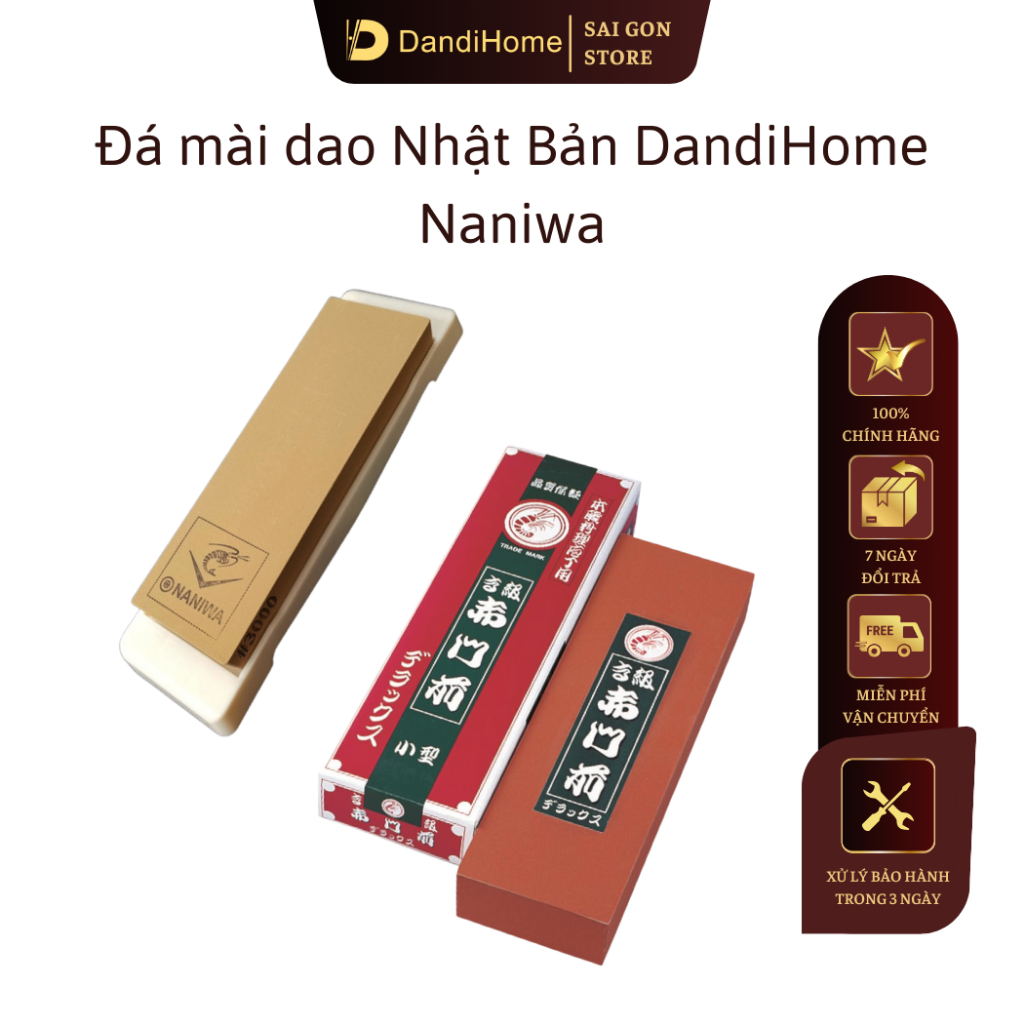 Đá mài dao Nhật Bản DandiHome Naniwa cao cấp đủ các độ mịn